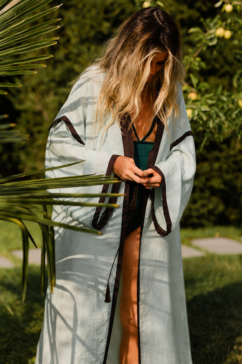 La Luce Salvia Kimono