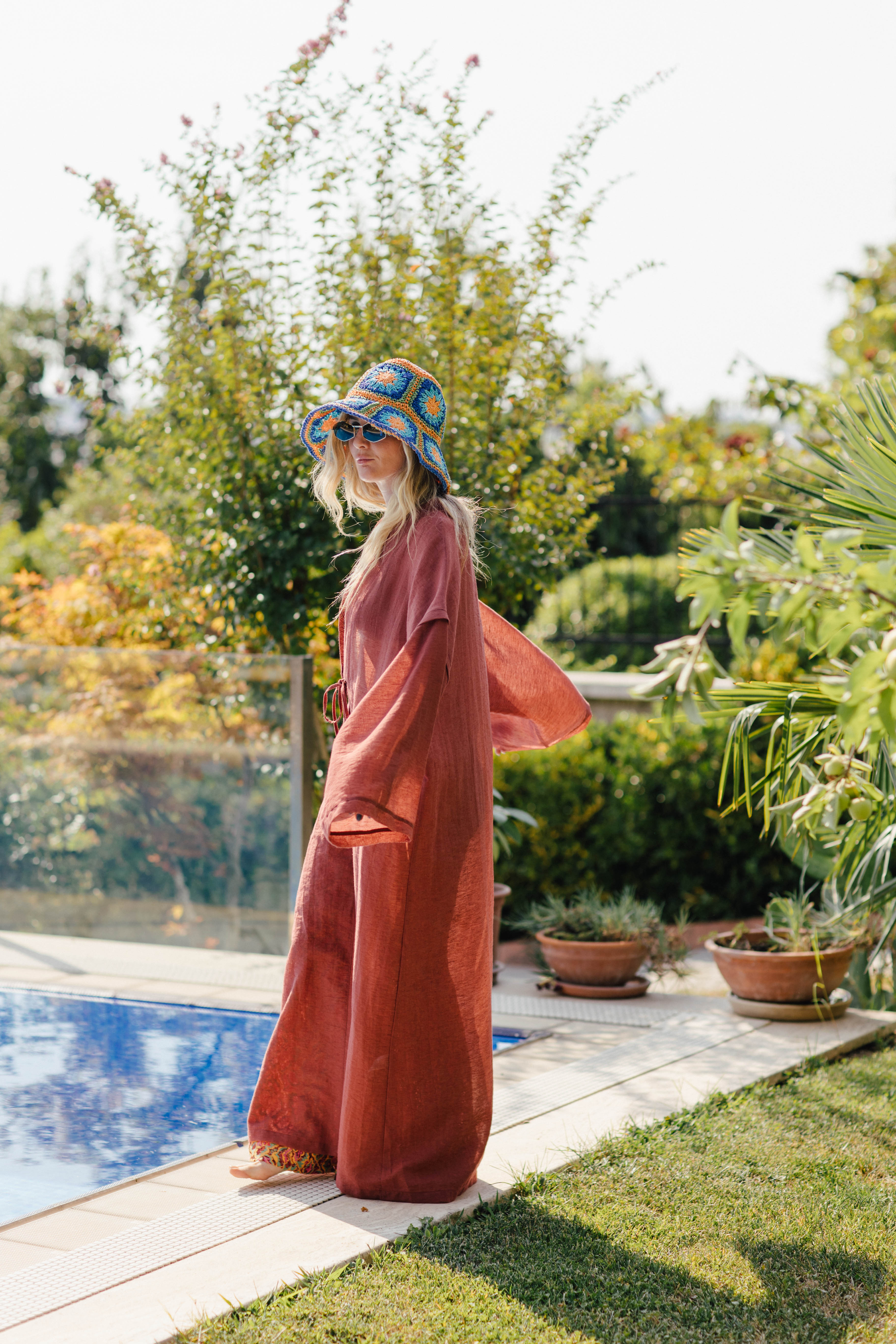 La Luce Terracotta Kimono