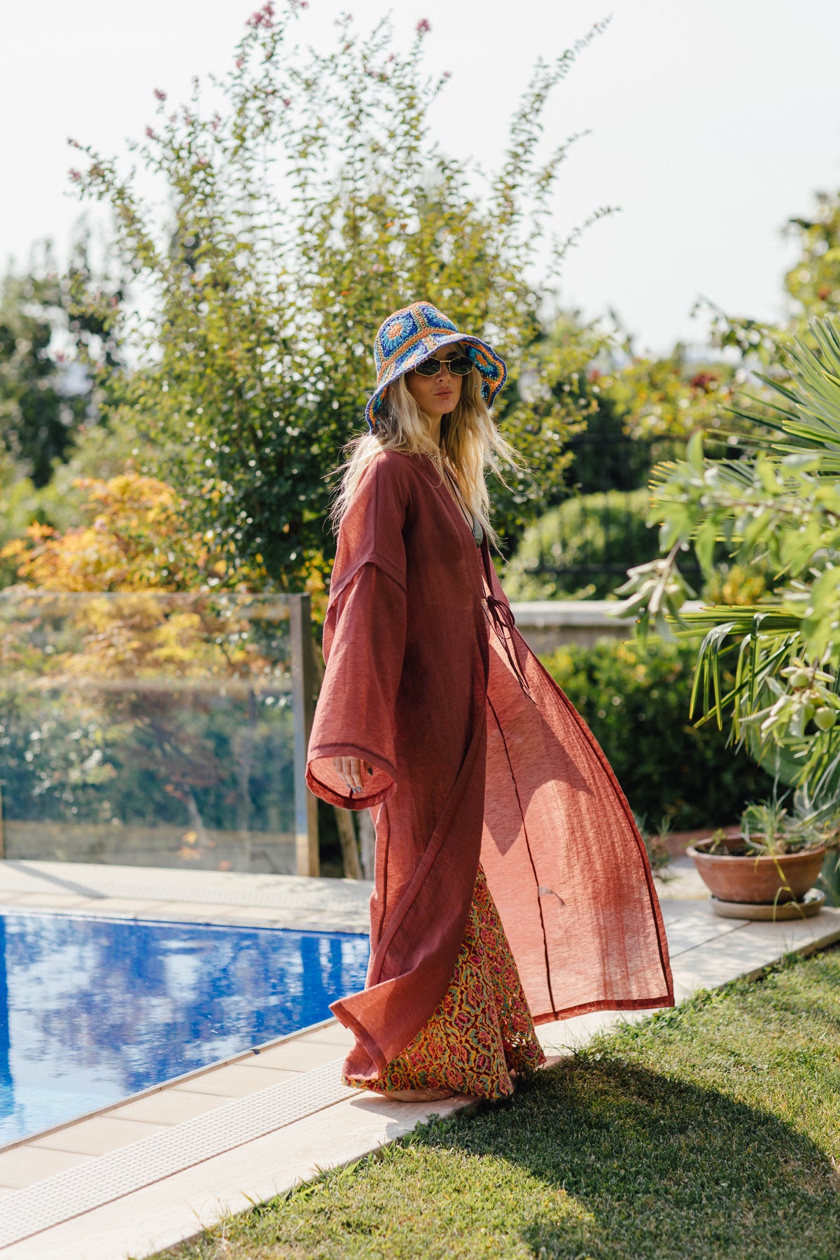 La Luce Terracotta Kimono